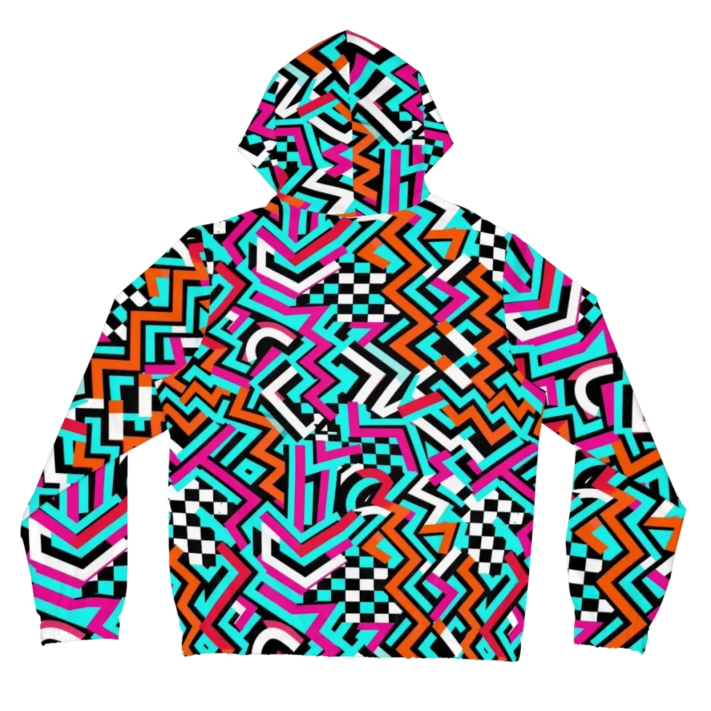 Turbo Chevron on Women's Full-Zip Hoodie — Back