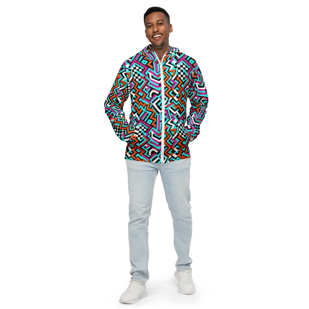 Turbo Chevron on Men's Windbreaker — Front