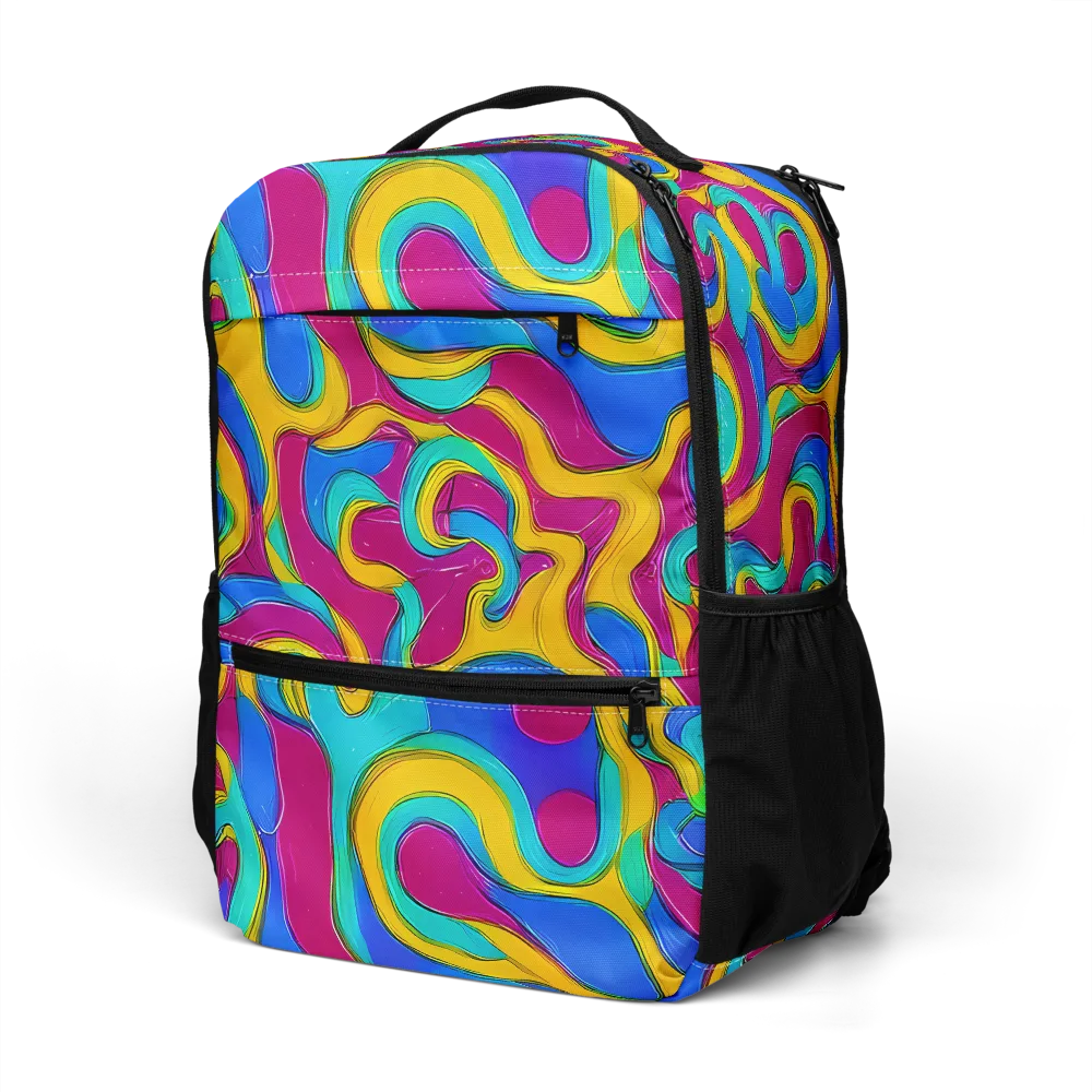Kaleido Flow on Utility Backpack — Left Front