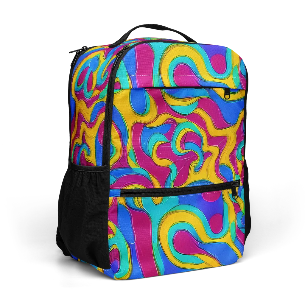 Kaleido Flow on Utility Backpack — Right Front
