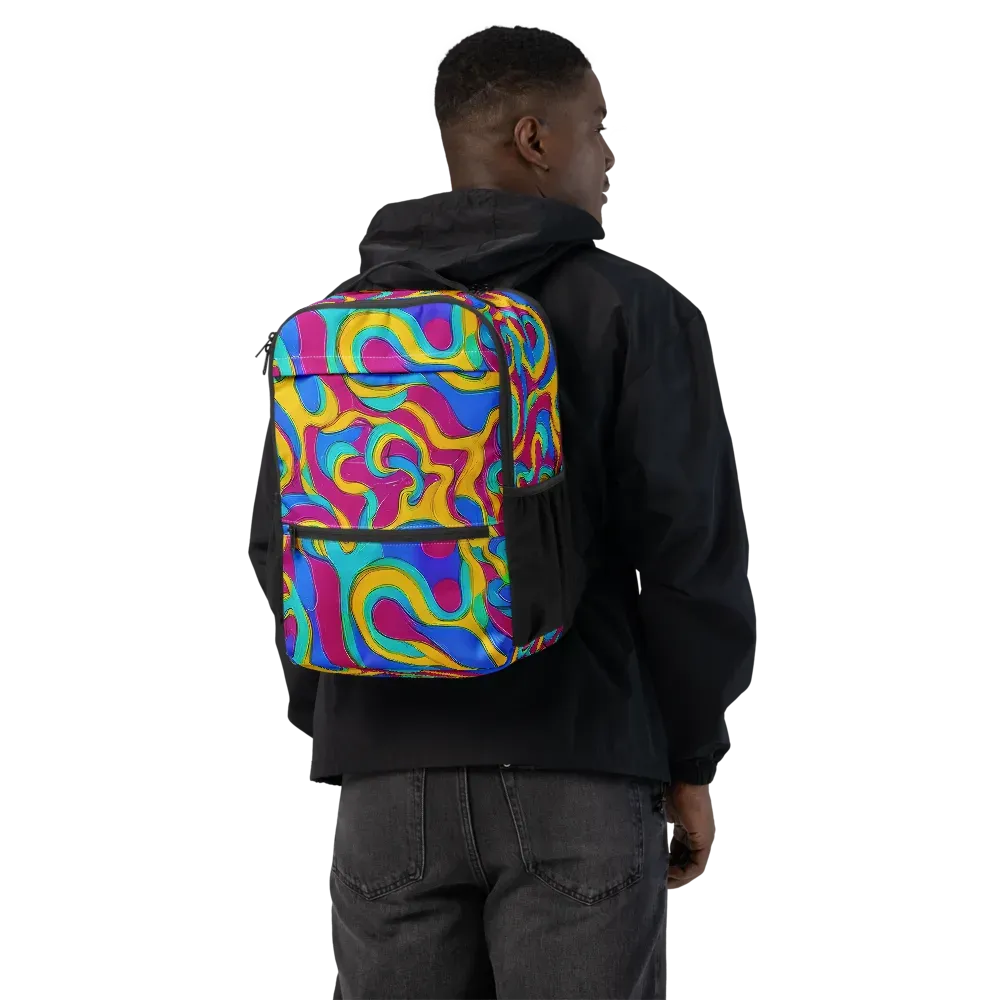 Kaleido Flow on Utility Backpack — Back