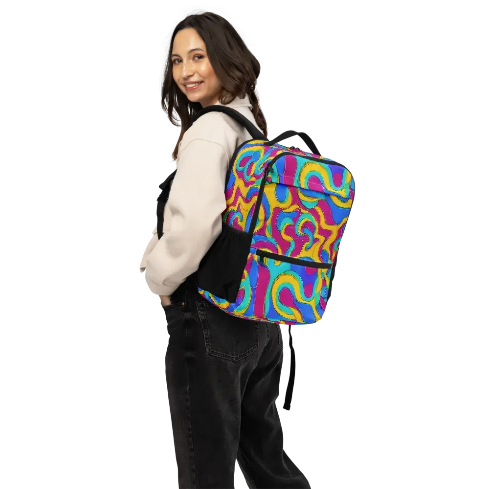 Kaleido Flow on Utility Backpack — Back