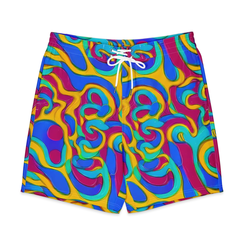 Kaleido Flow on Men's Board Shorts — Front