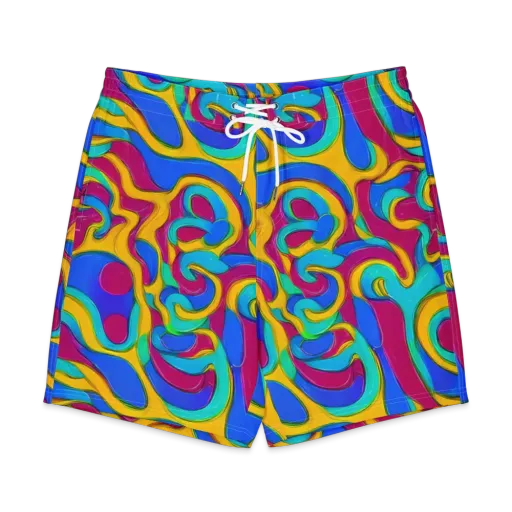 Kaleido Flow on a Men's Board Shorts