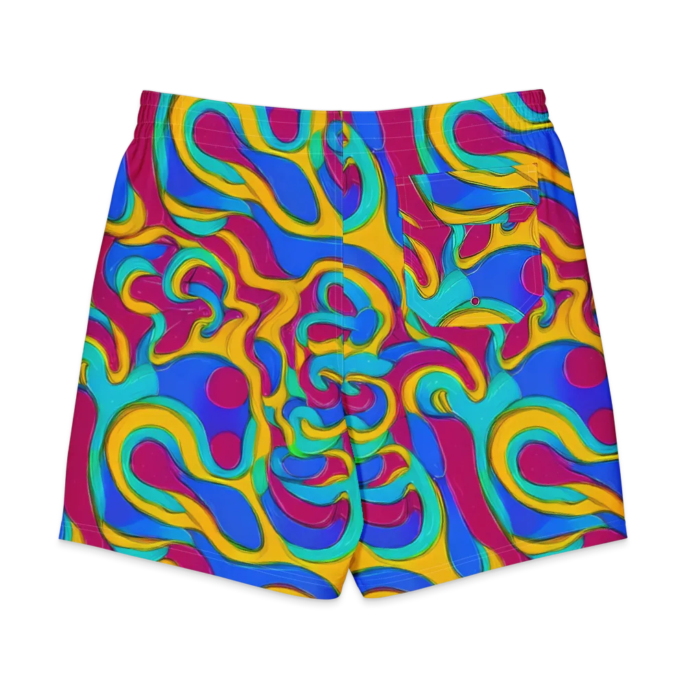 Kaleido Flow on Men's Board Shorts — Back