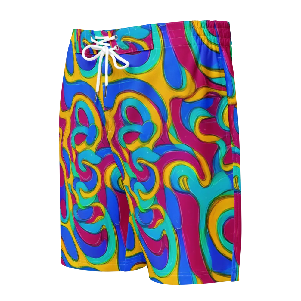 Kaleido Flow on Men's Board Shorts — Front