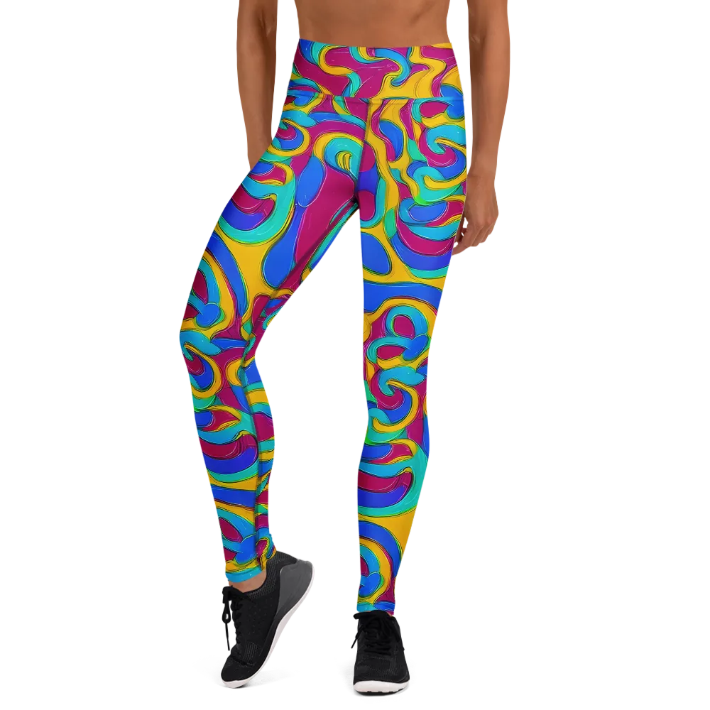 Kaleido Flow on Yoga Leggings — Front