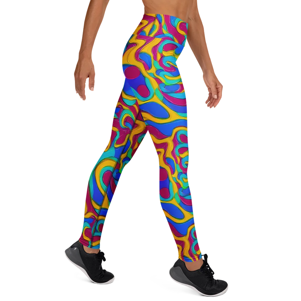 Kaleido Flow on Yoga Leggings — Right