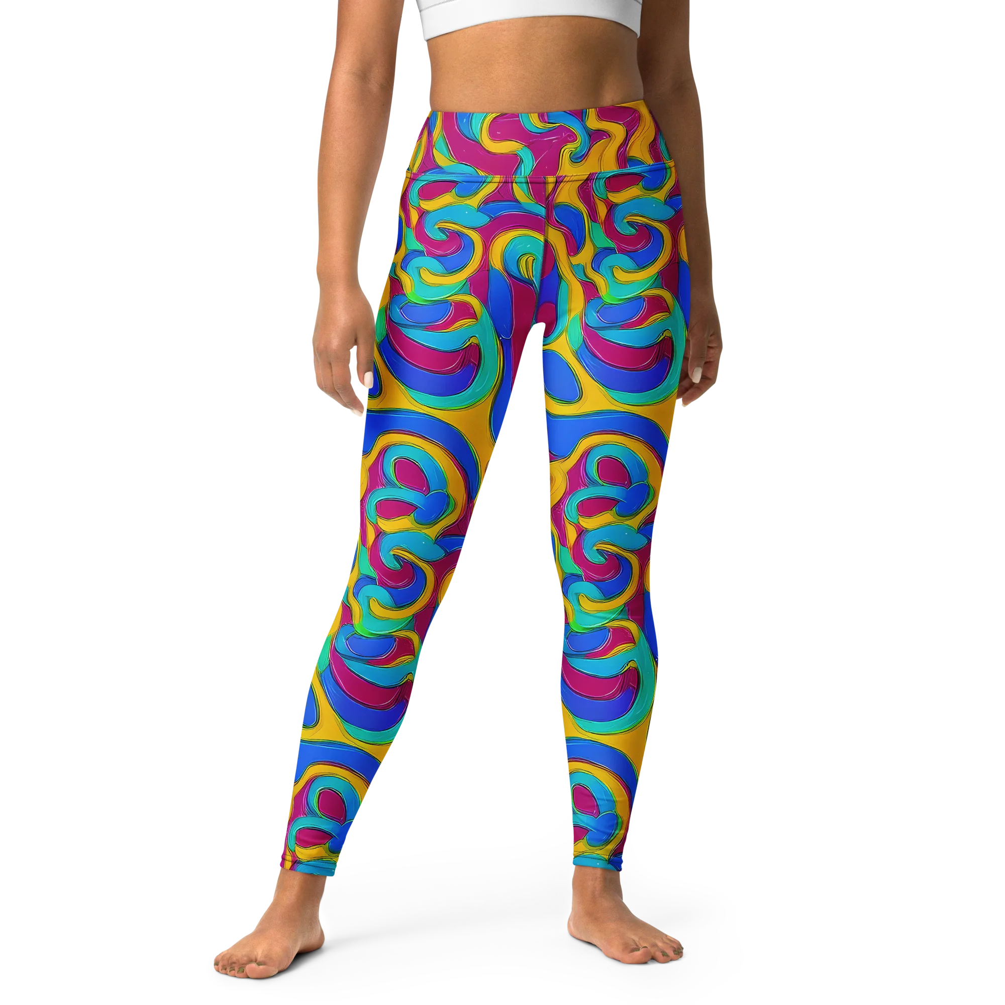 Kaleido Flow on Yoga Leggings — Front