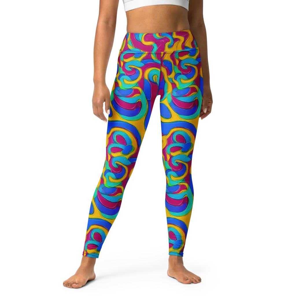 Kaleido Flow on Yoga Leggings — Front