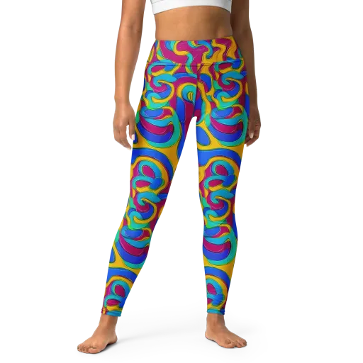 Kaleido Flow on a Yoga Leggings