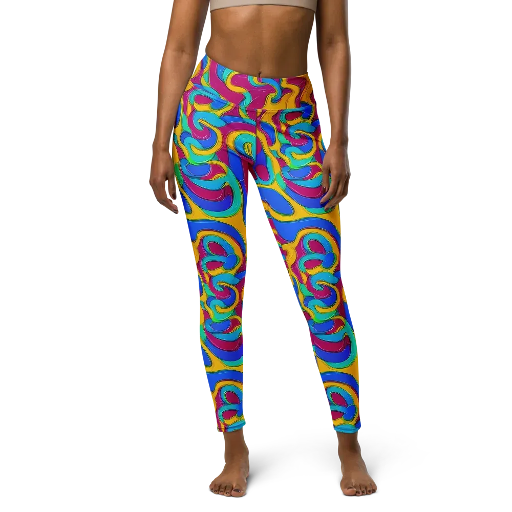 Kaleido Flow on Yoga Leggings — Front