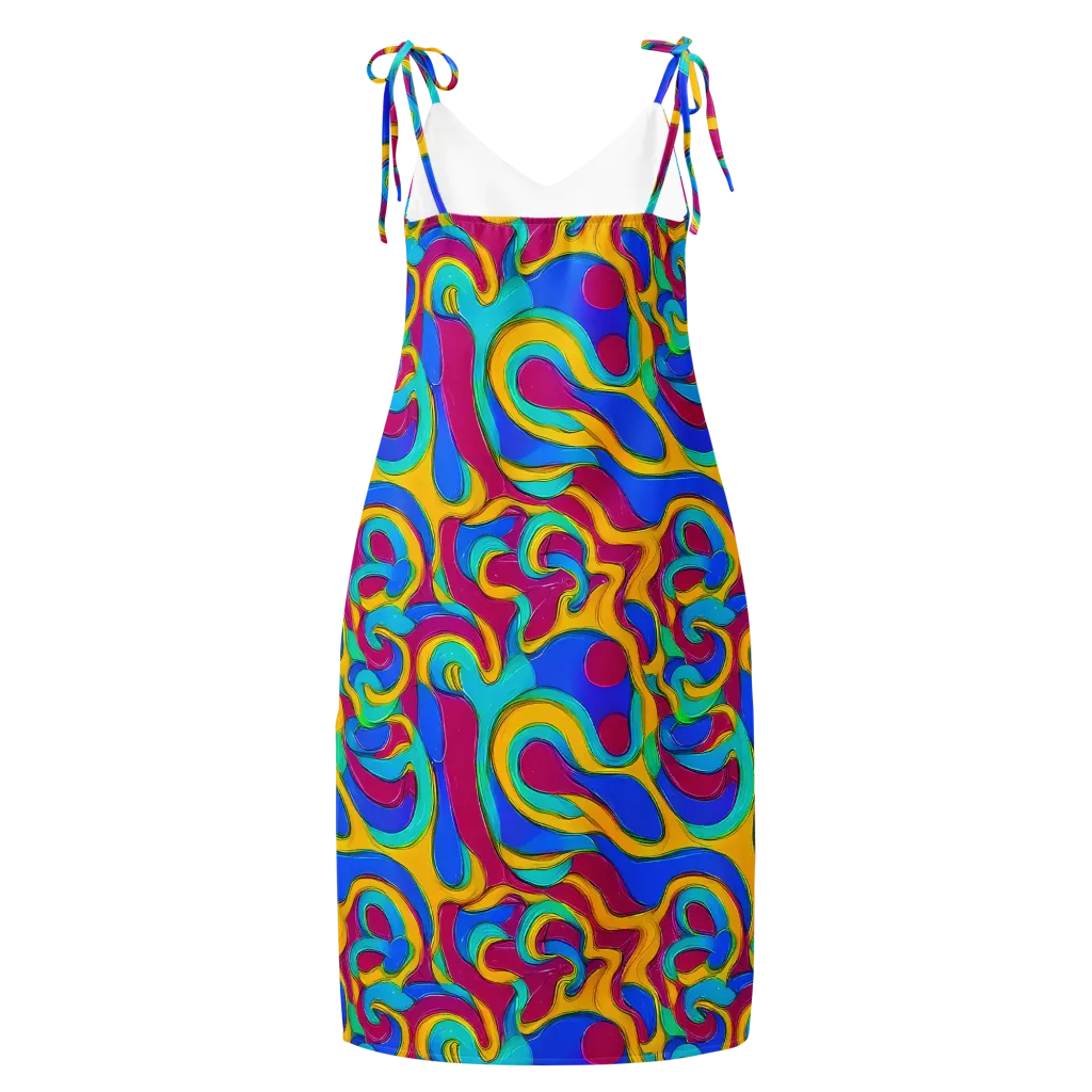 Kaleido Flow on Slip Dress — Back