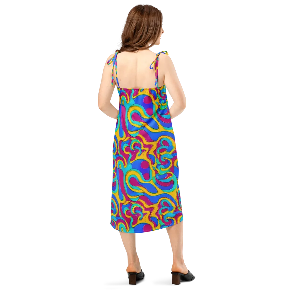 Kaleido Flow on Slip Dress — Back