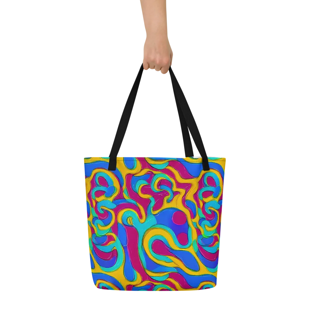 Kaleido Flow on Large Tote Bag W/ Pocket — Front