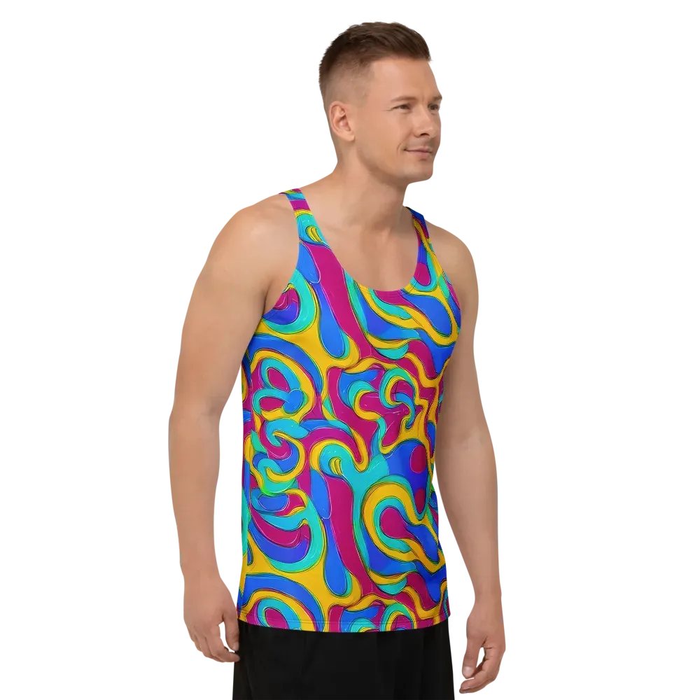 Kaleido Flow on Men's Tank Top — Right Front