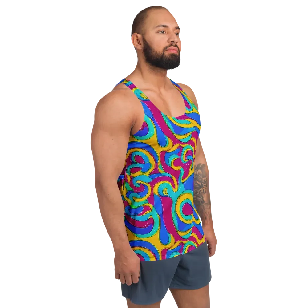 Kaleido Flow on Men's Tank Top — Right Front