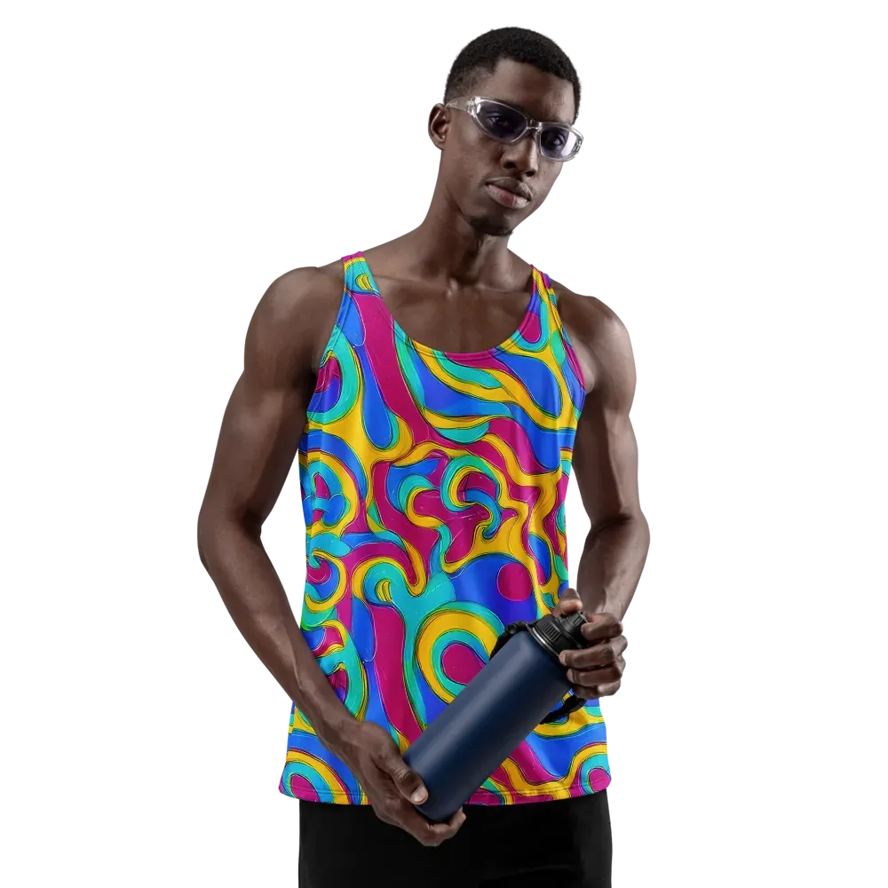 Kaleido Flow on Men's Tank Top — Front