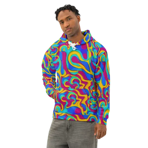 Kaleido Flow on a Cotton Hoodie