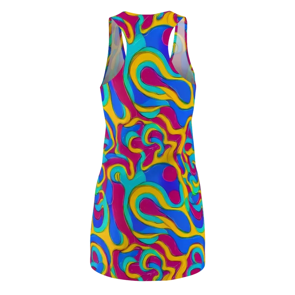 Kaleido Flow on Racerback Dress — Back