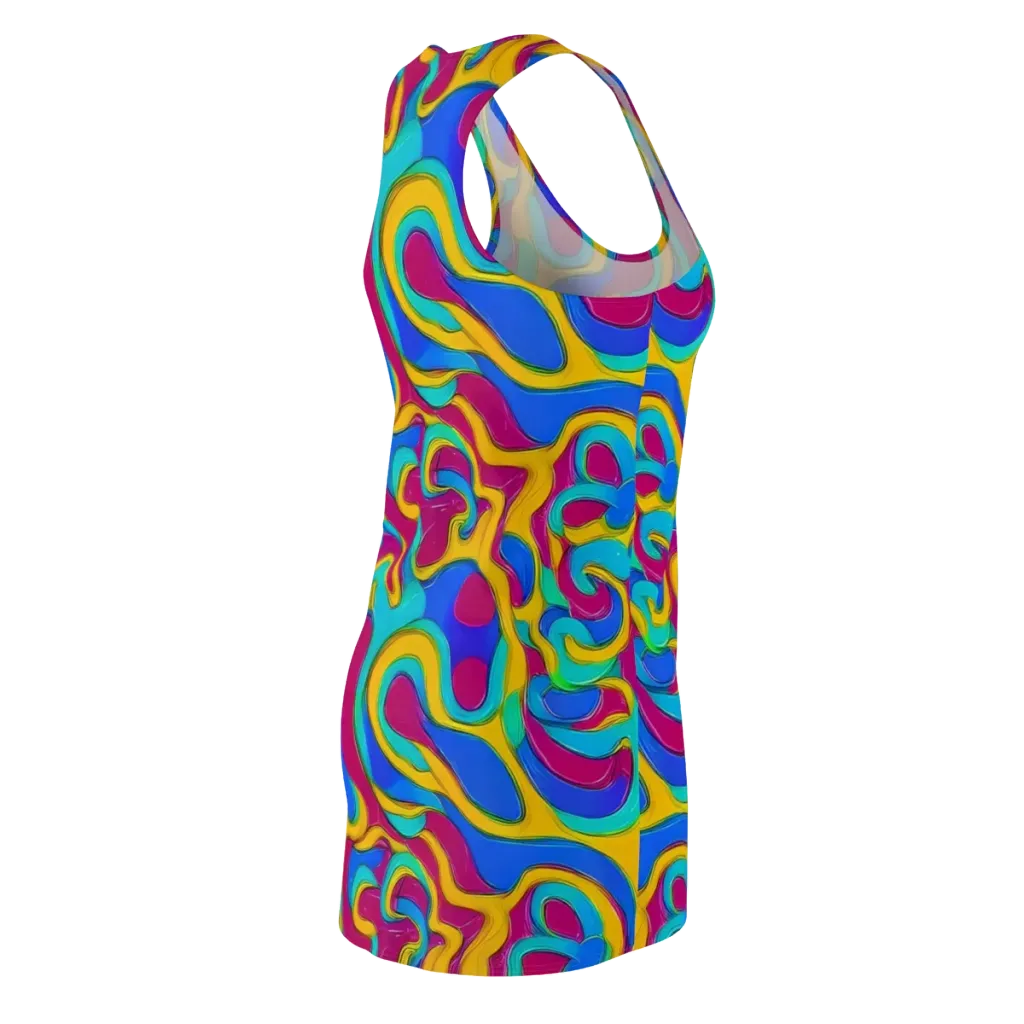 Kaleido Flow on Racerback Dress — Back Side