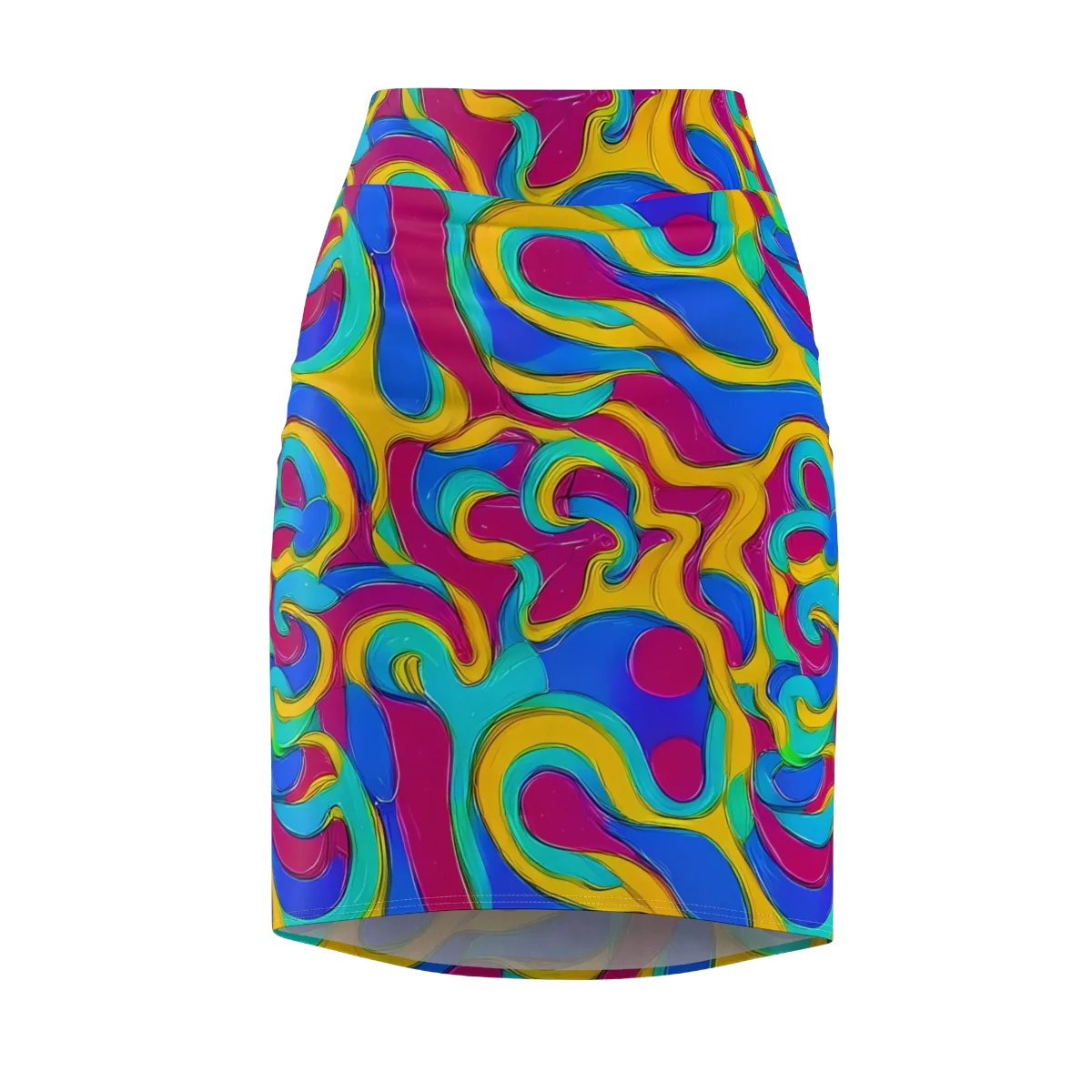 Kaleido Flow on Pencil Skirt — Front