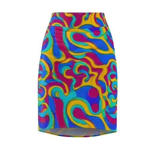 Kaleido Flow on a Pencil Skirt