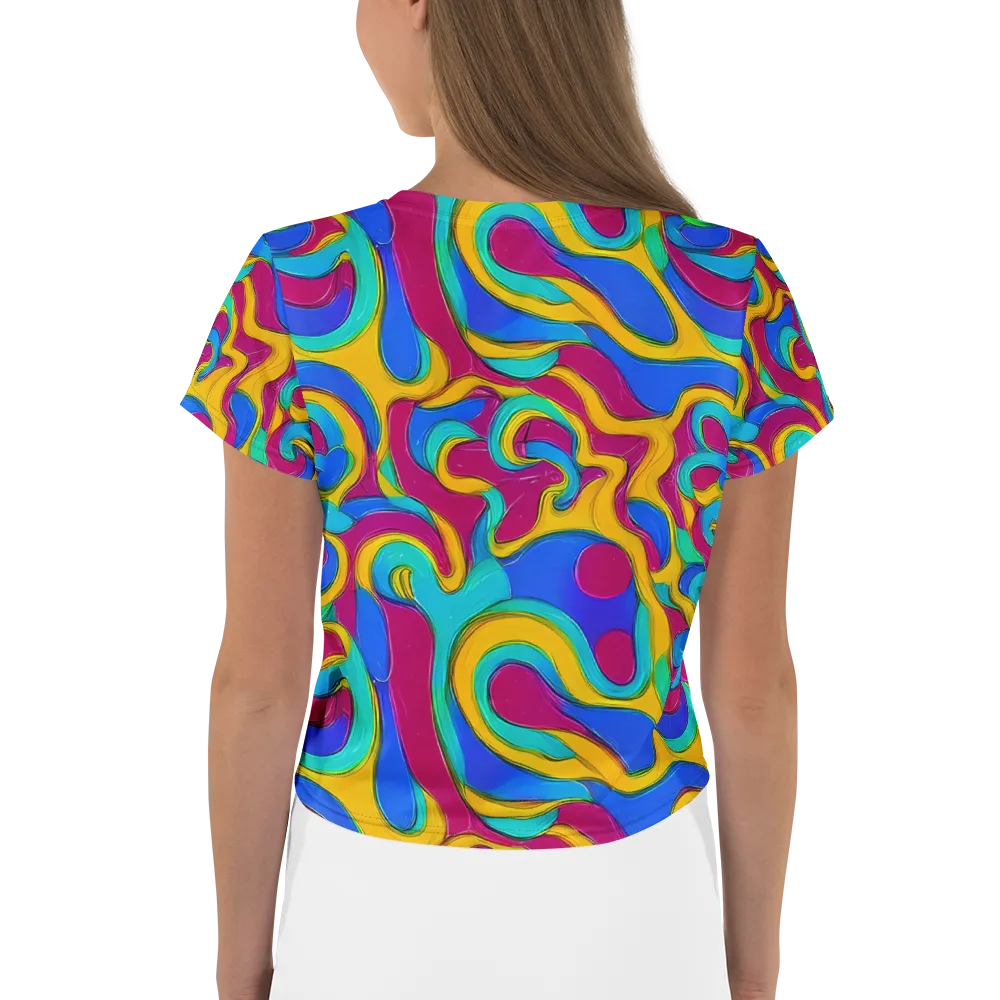 Kaleido Flow on Crop Tee — Back