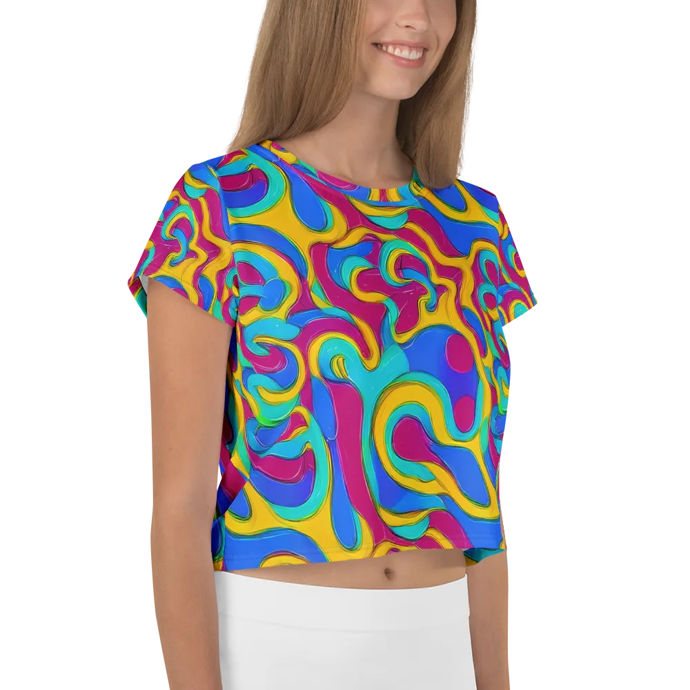 Kaleido Flow on Crop Tee — Right