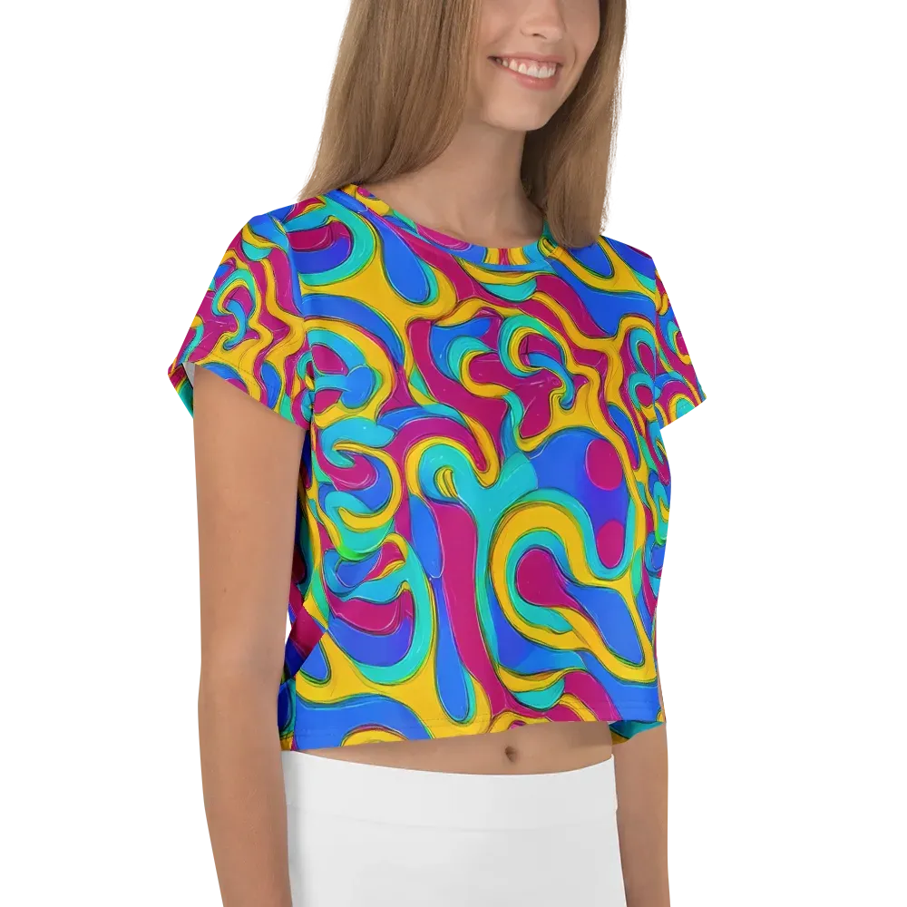 Kaleido Flow on Crop Tee — Right