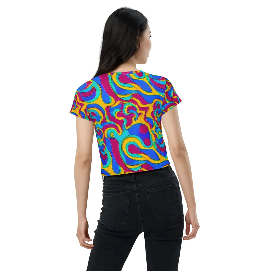 Kaleido Flow on Crop Tee — Back