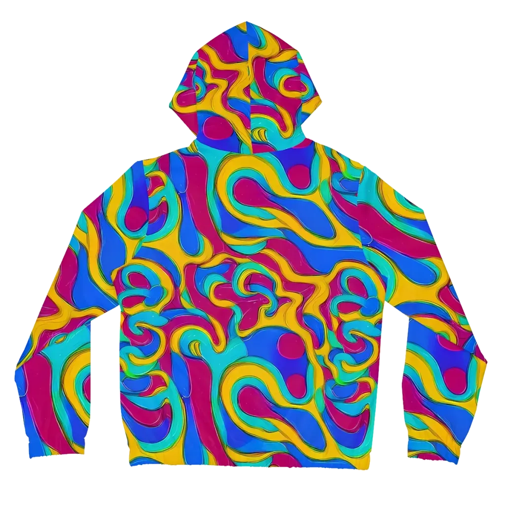 Kaleido Flow on Women's Full-Zip Hoodie — Back