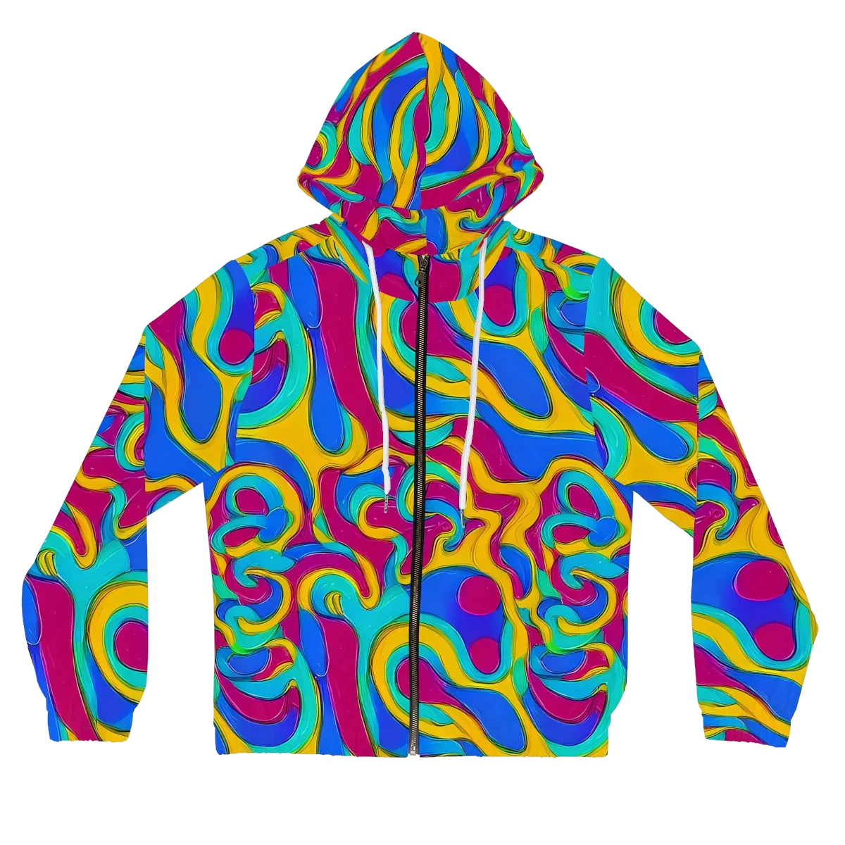 Kaleido Flow on Women's Full-Zip Hoodie — Front