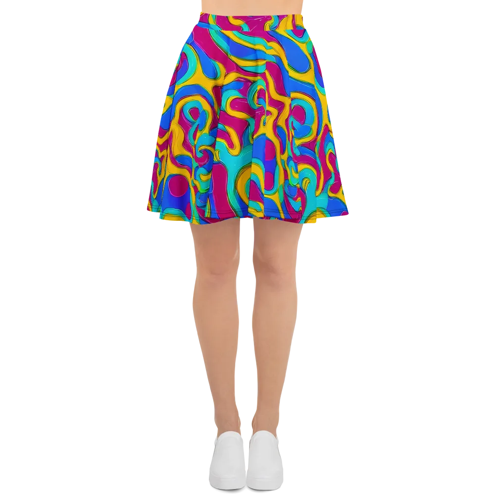 Kaleido Flow on Skater Skirt — Front