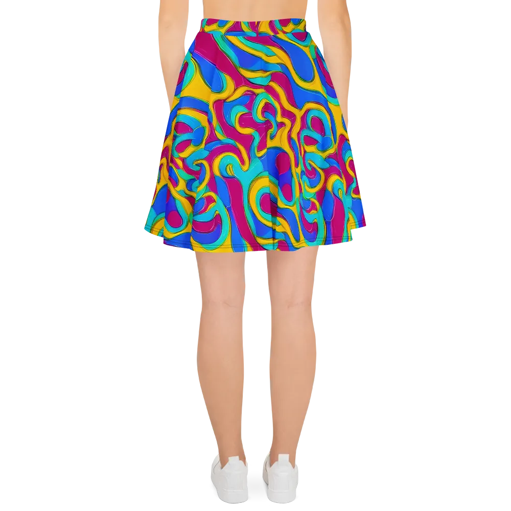 Kaleido Flow on Skater Skirt — Back