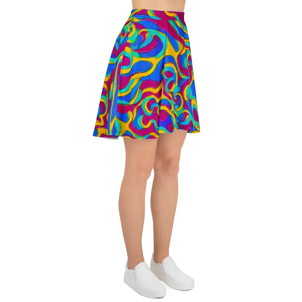 Kaleido Flow on Skater Skirt — Right