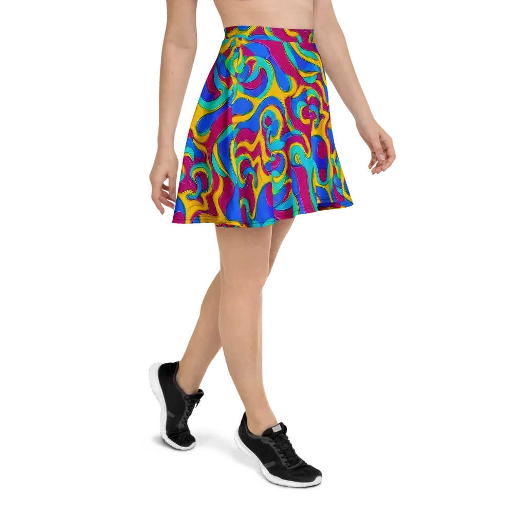 Kaleido Flow on Skater Skirt — Right