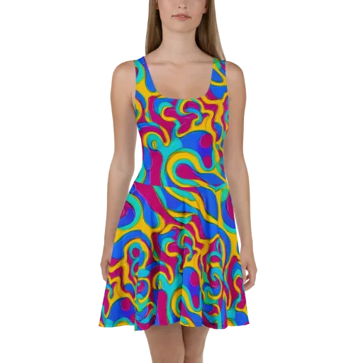 Kaleido Flow on a Skater Dress