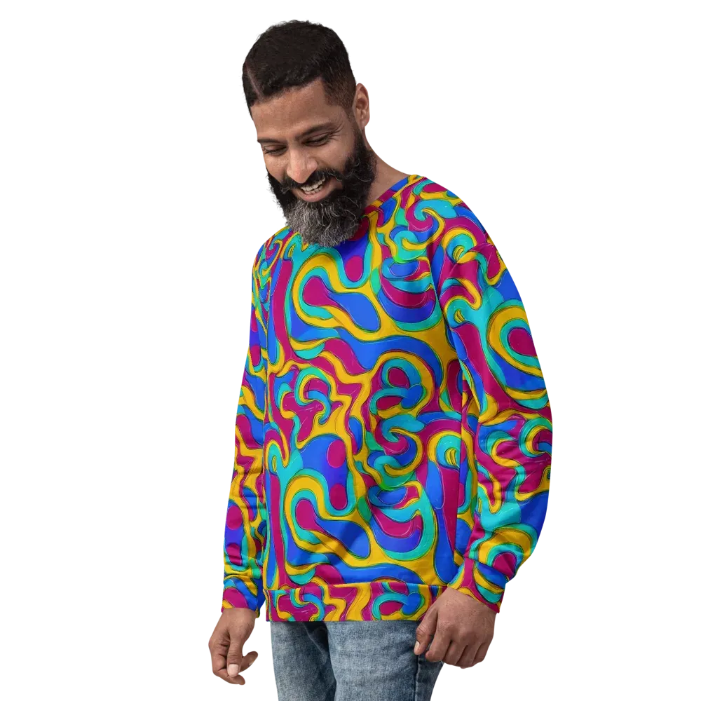 Kaleido Flow on Sweatshirt — Left Front