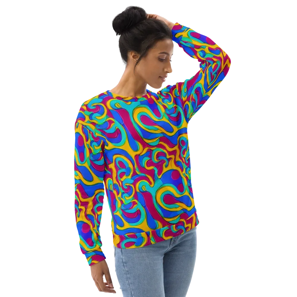Kaleido Flow on Sweatshirt — Right Front