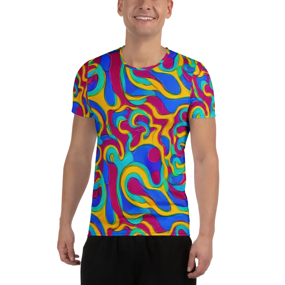 Kaleido Flow on Men's Athletic T-Shirt — Front