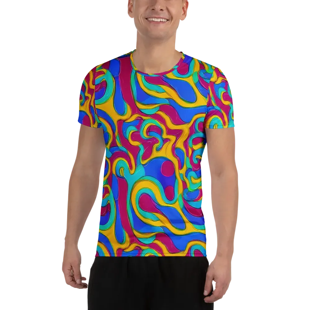 Kaleido Flow on Men's Athletic T-Shirt — Front