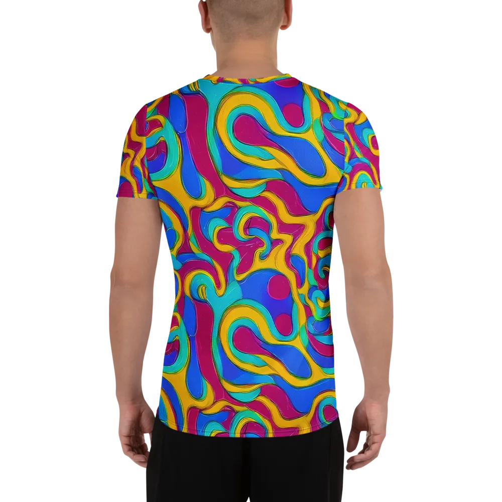 Kaleido Flow on Men's Athletic T-Shirt — Back