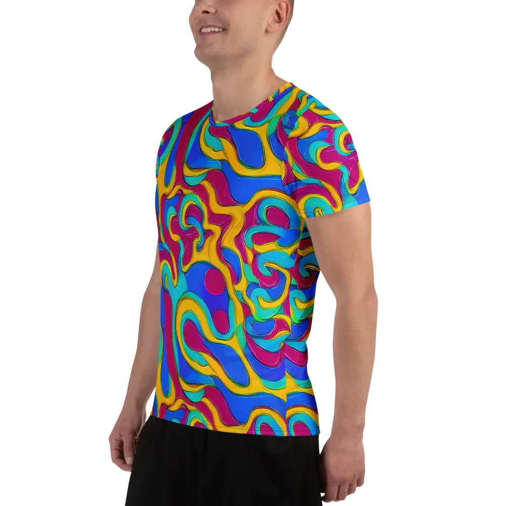 Kaleido Flow on Men's Athletic T-Shirt — Left