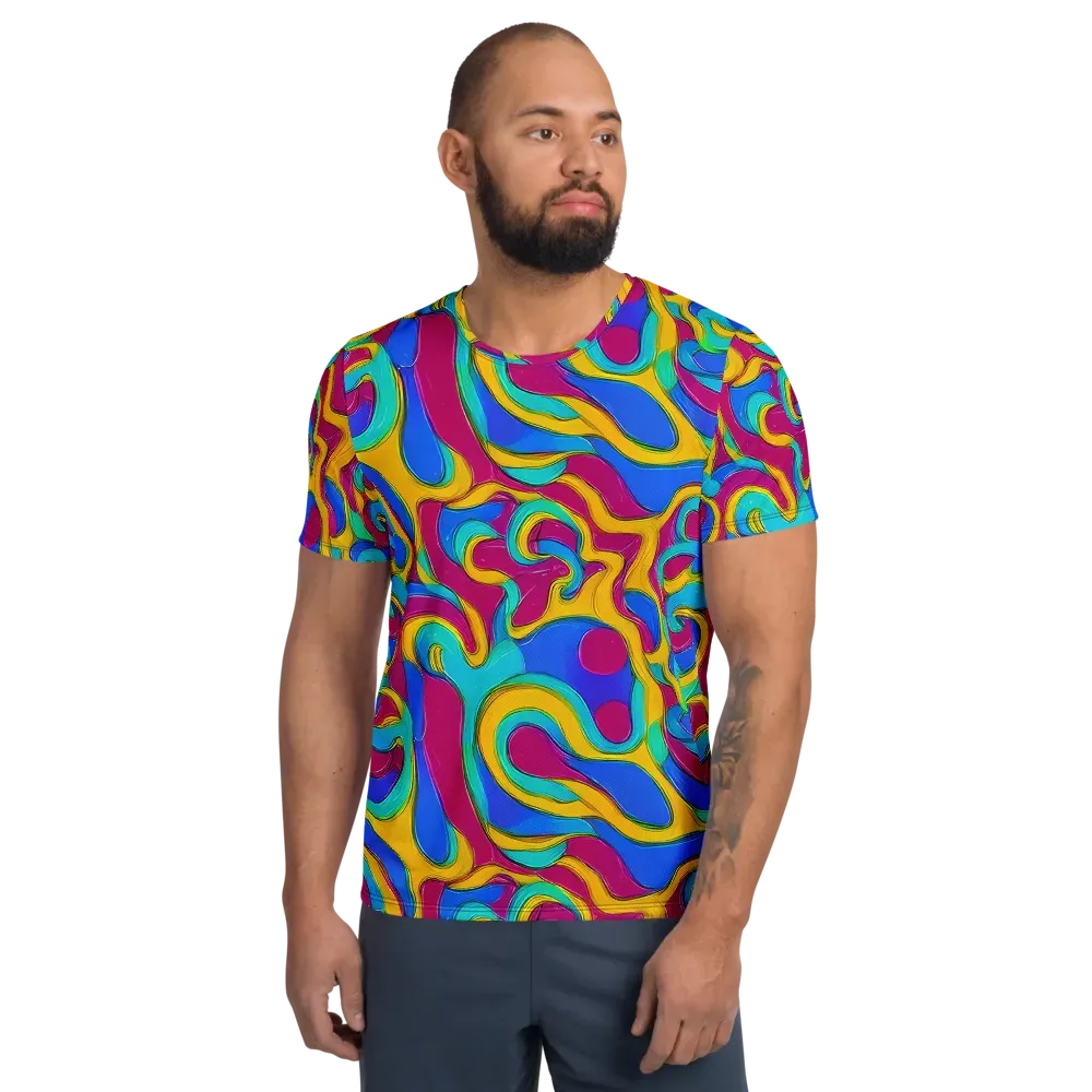Kaleido Flow on Men's Athletic T-Shirt — Front