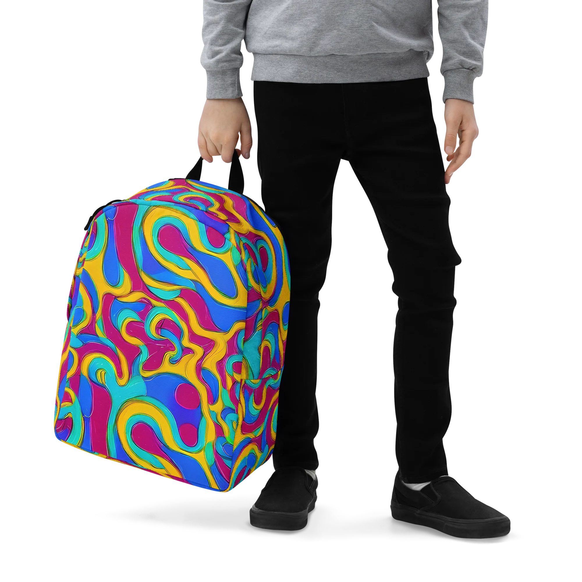 Kaleido Flow on Minimalist Backpack — Zoomed-in