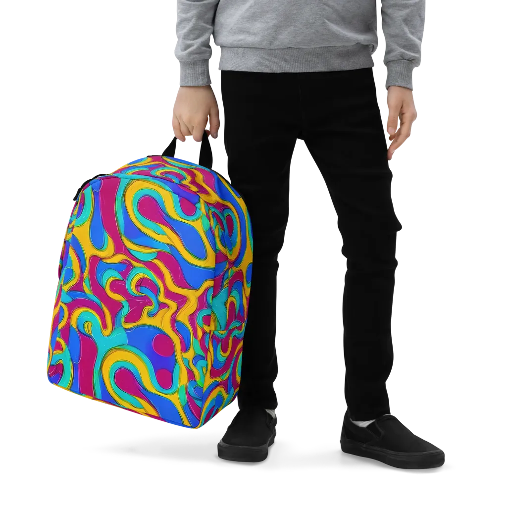 Kaleido Flow on Minimalist Backpack — Zoomed-in