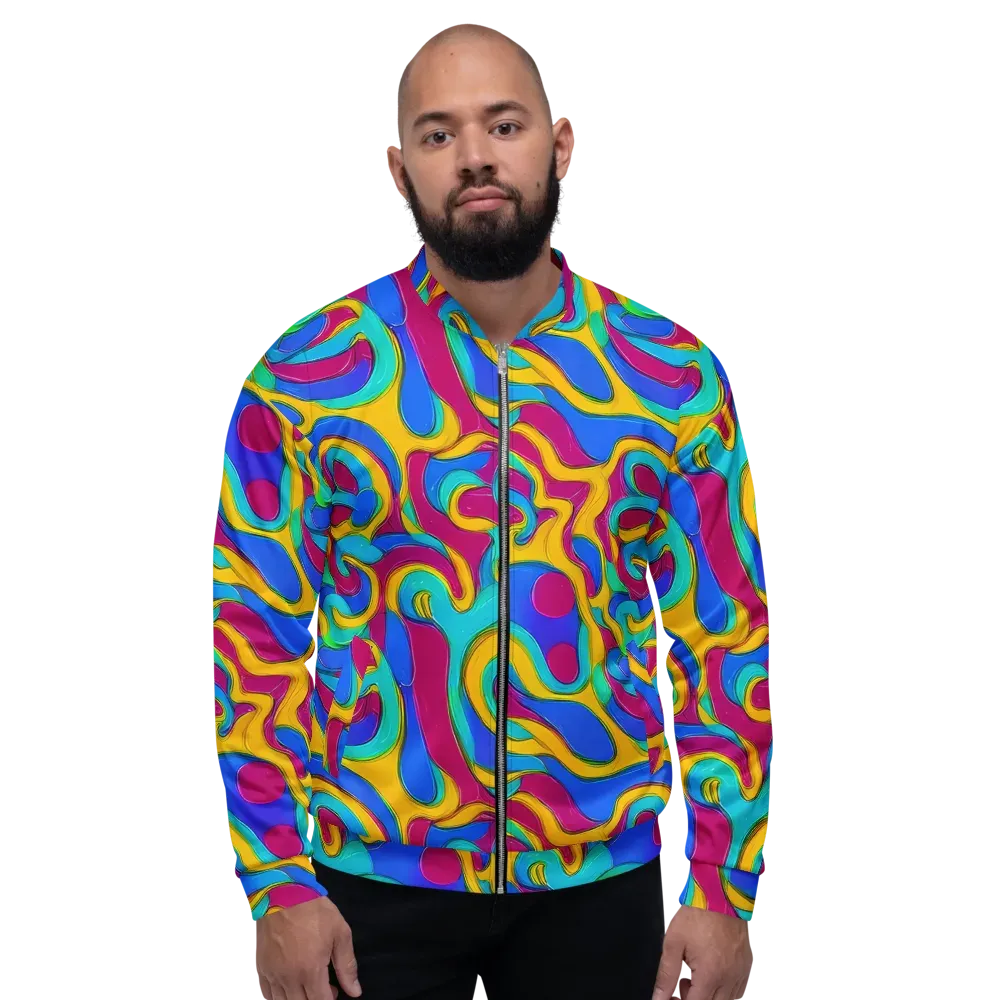 Kaleido Flow on Bomber Jacket — Front