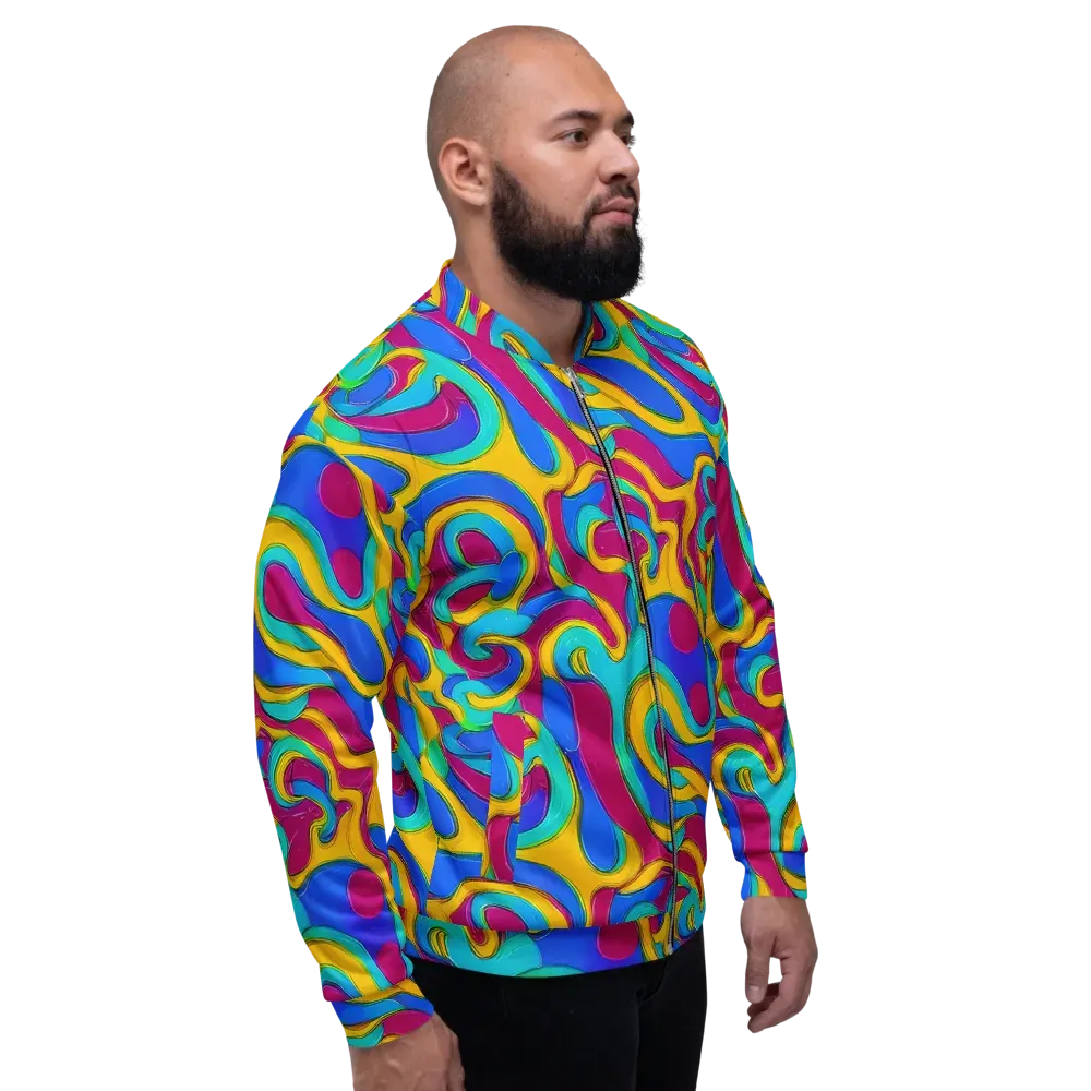 Kaleido Flow on Bomber Jacket — Right