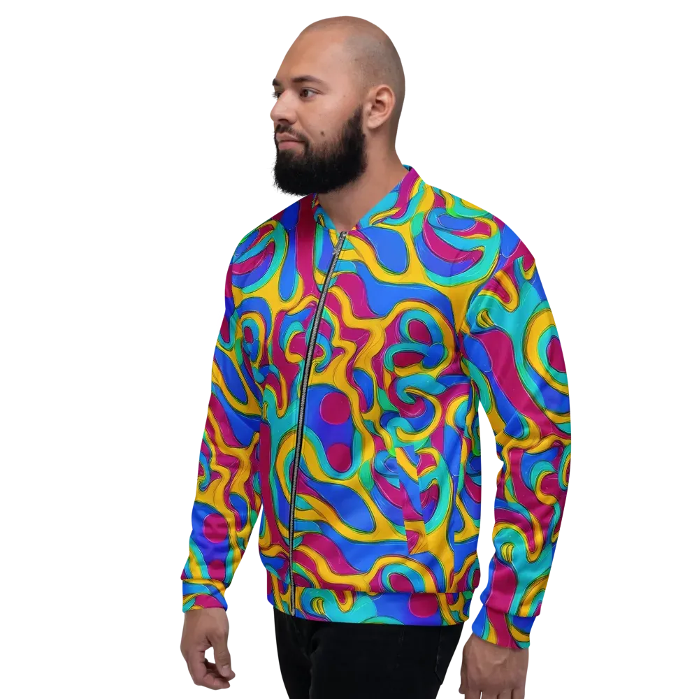 Kaleido Flow on Bomber Jacket — Left